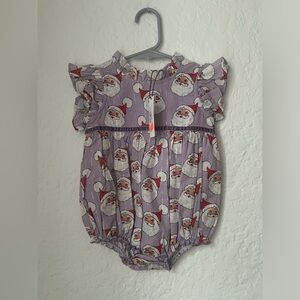 Pink Chicken Santa Bubble 3/6 month